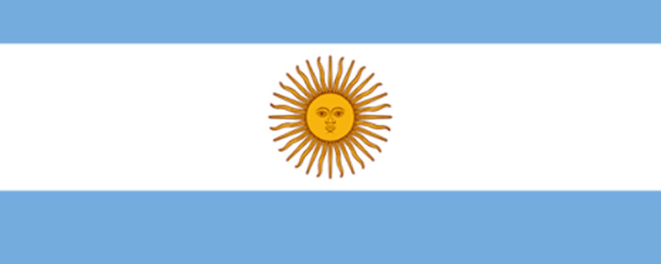 The country flag for Argentina