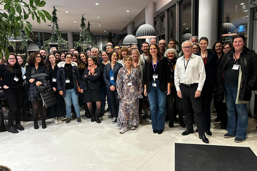 Delegates gathered for a group photo.